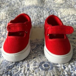 Red toddler 7 Shoes with Velcro Strap